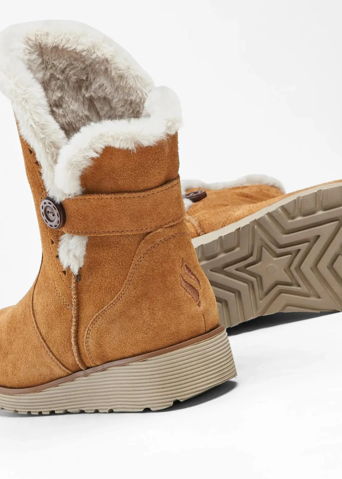 Skechers Stiefel|Gefütterte Winterschuhe^Stiefel hellbraun