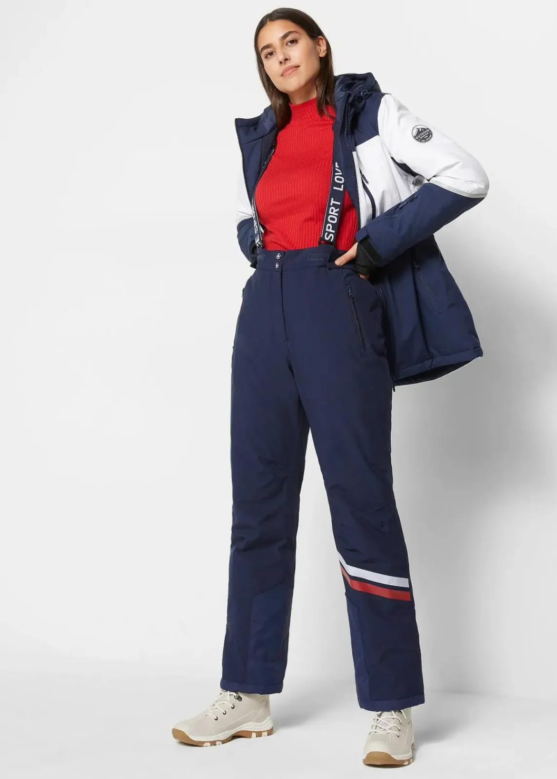 bonprix Bekleidung·Jumpsuits|Bekleidung·Sweat^Ski Funktions-Thermohose mit abnehmbaren Trägern, wasserdicht dunkelblau