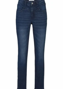 bonprix Bekleidung·Shirts & Tops|Jeans^Skinny Jeans High Waist, cropped dunkelblau denim