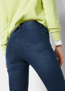 bonprix Bekleidung·Shirts & Tops|Jeans^Skinny Jeans High Waist, cropped dunkelblau denim
