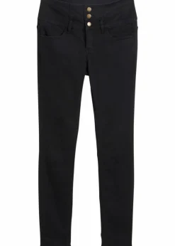 bonprix Kurzgrößen|Bekleidung·Shirts & Tops^Skinny Jeans High Waist, Shaping Thermojeans schwarz denim