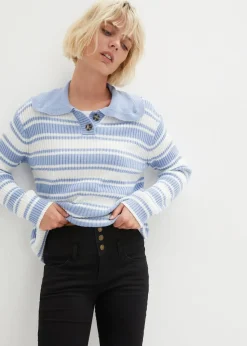 bonprix Kurzgrößen|Bekleidung·Shirts & Tops^Skinny Jeans High Waist, Shaping Thermojeans schwarz denim