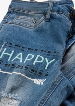 bonprix Bekleidung·Shirts & Tops|Jeans^Skinny Jeans Mid Waist blau denim