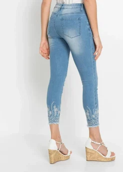 bonprix Jeans|Nachhaltigere Materialien^Skinny Jeans, Mid Waist hellblau denim