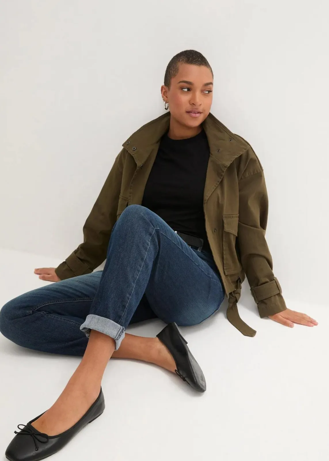 bonprix Jeans|Kurzgrößen^Skinny Jeans Mid Waist, Bequembund nachtblau denim