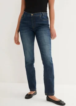 bonprix Kurzgrößen|Bekleidung·Shirts & Tops^Skinny Jeans Mid Waist, Bequembund nachtblau denim