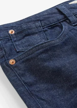 bonprix Jeans|Kurzgrößen^Skinny Jeans Mid Waist, Bio Baumwolle tiefblau denim ungewaschen