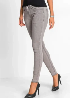 bonprix Jeans^Skinny Jeans Mid Waist, Stretch hellgrau denim