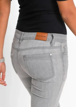 bonprix Jeans^Skinny Jeans Mid Waist, Stretch hellgrau denim