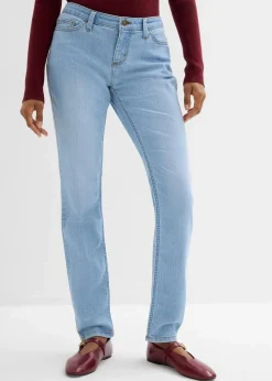 bonprix Jeans|Kurzgrößen^Skinny Jeans Mid Waist, Stretch hellblau used