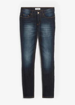bonprix Kurzgrößen|Bekleidung·Shirts & Tops^Skinny Jeans Mid Waist, Stretch dunkelblau used