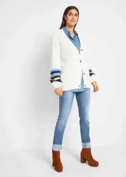 bonprix Jeans|Kurzgrößen^Skinny Jeans Mid Waist, Stretch hellblau used