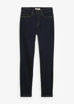bonprix Jeans|Bekleidung·Shirts & Tops^Skinny Jeans Mid Waist, Stretch tiefblau denim ungewaschen