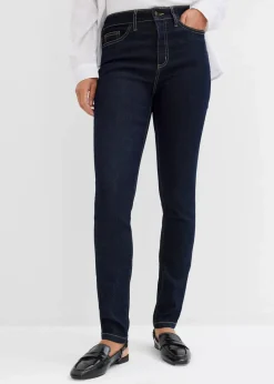 bonprix Jeans|Bekleidung·Shirts & Tops^Skinny Jeans Mid Waist, Stretch tiefblau denim ungewaschen