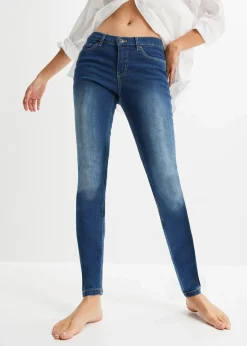 bonprix Bekleidung·Shirts & Tops|Jeans^Skinny Jeans Mid Waist, Stretch blau denim