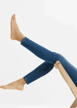 bonprix Bekleidung·Shirts & Tops|Jeans^Skinny Jeans Mid Waist, Stretch blau denim
