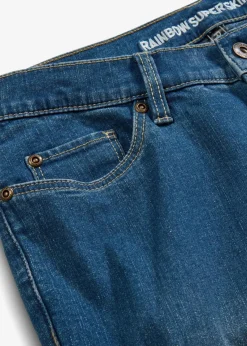 bonprix Bekleidung·Shirts & Tops|Jeans^Skinny Jeans Mid Waist, Stretch blau denim