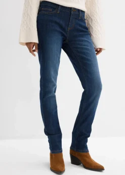 bonprix Kurzgrößen|Bekleidung·Shirts & Tops^Skinny Jeans Mid Waist, Stretch dunkelblau used