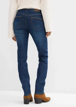 bonprix Kurzgrößen|Bekleidung·Shirts & Tops^Skinny Jeans Mid Waist, Stretch dunkelblau used