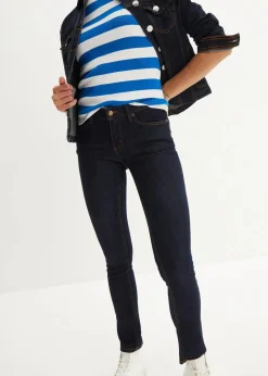 bonprix Jeans|Kurzgrößen^Skinny Jeans Mid Waist, Stretch dunkelblau