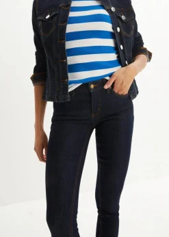 bonprix Jeans|Kurzgrößen^Skinny Jeans Mid Waist, Stretch dunkelblau