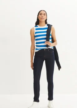 bonprix Jeans|Kurzgrößen^Skinny Jeans Mid Waist, Stretch dunkelblau