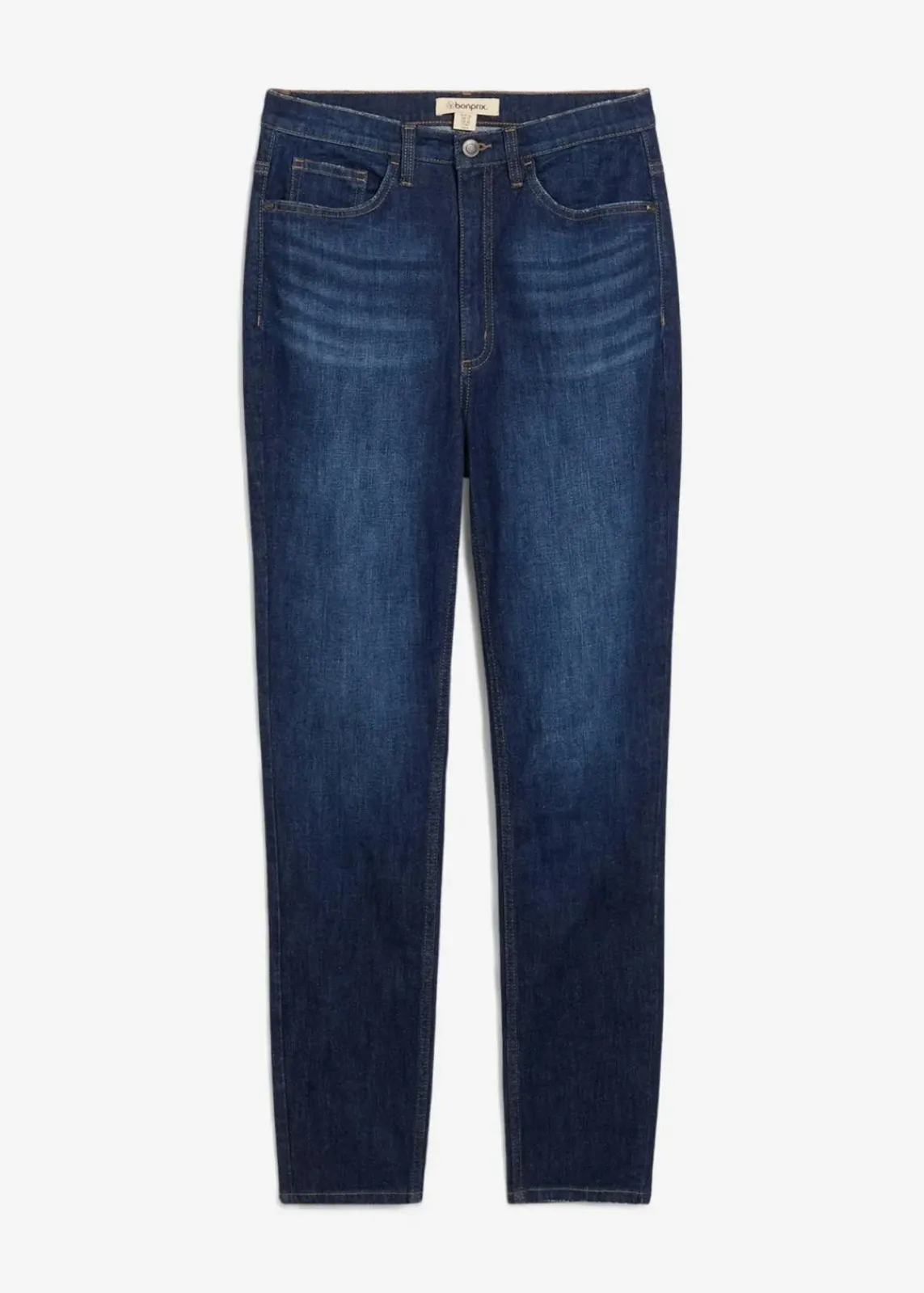 bonprix Bekleidung·Shirts & Tops|Jeans^Skinny-Jeans High Waist, Cropped dunkelblau denim used