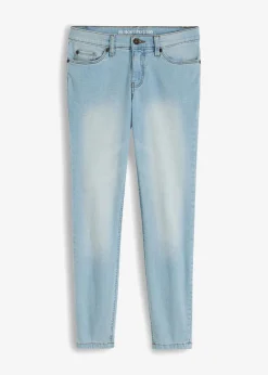 bonprix Bekleidung·Shirts & Tops|Jeans^Skinny-Jeans, Mid Waist, cropped hellblau denim
