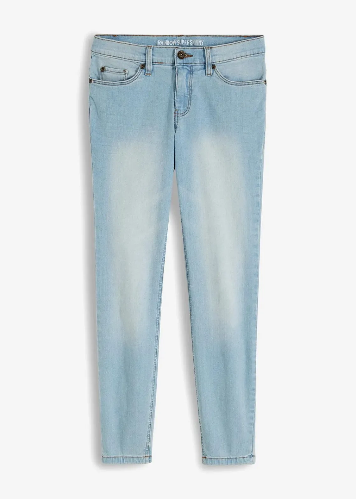 bonprix Bekleidung·Shirts & Tops|Jeans^Skinny-Jeans, Mid Waist, cropped hellblau denim