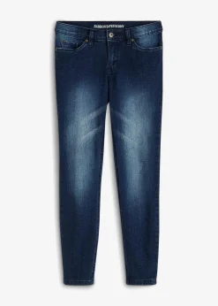 bonprix Jeans|Bekleidung·Shirts & Tops^Skinny-Jeans, Mid Waist, cropped dunkelblau denim