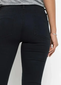 bonprix Bekleidung·Shirts & Tops|Jeans^Skinny-Jeans Mid Waist, cropped schwarz