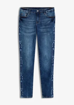 bonprix Bekleidung·Shirts & Tops|Jeans^Skinny-Jeans Mid Waist, Stretch blau denim