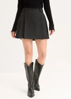 bonprix Bekleidung·Outdoorbekleidung|Bekleidung·Kleider^Skort dunkelanthrazit meliert