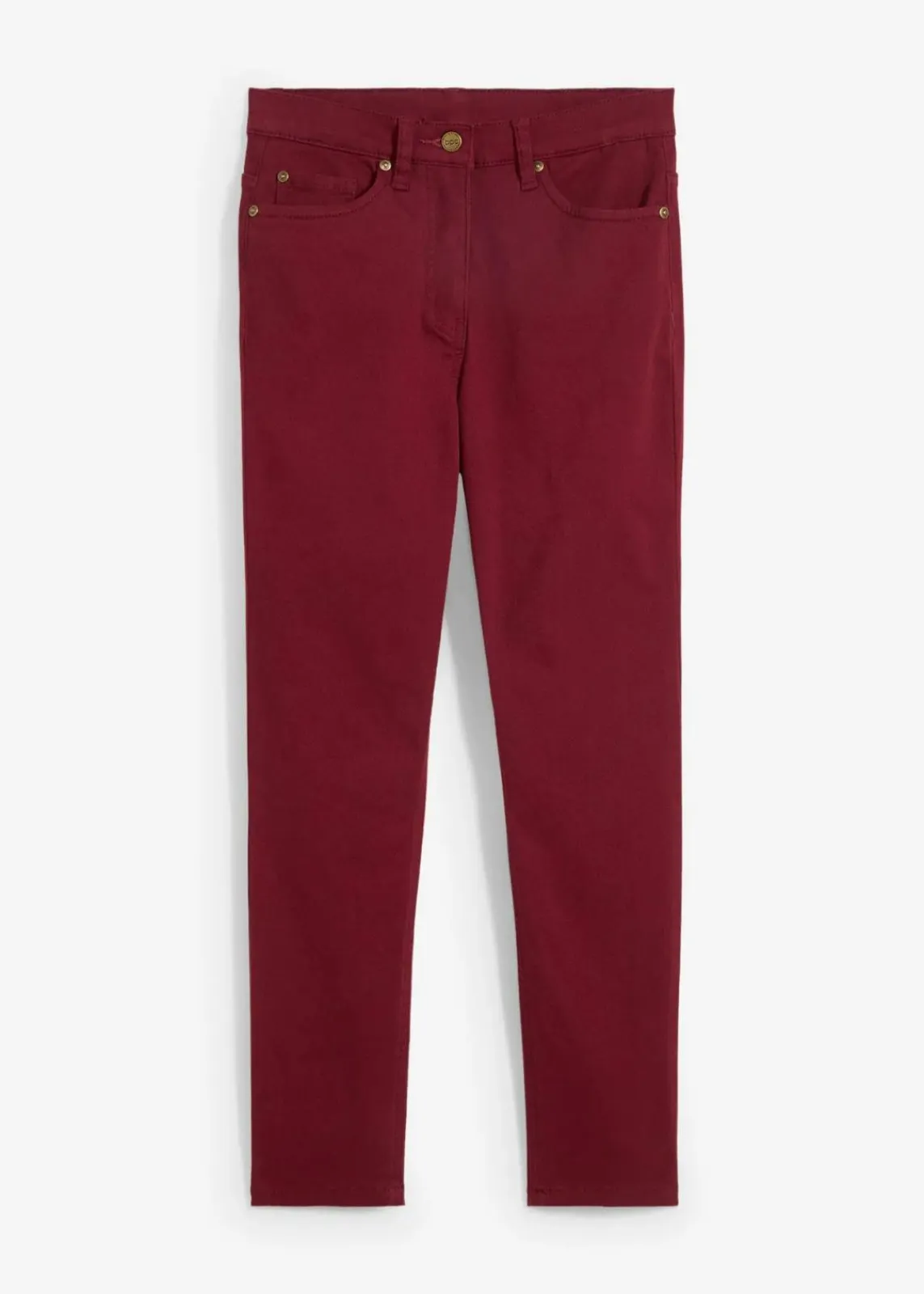bonprix Bekleidung·Kleider^Slim Fit 7/8-Hose, High Waist ahornrot