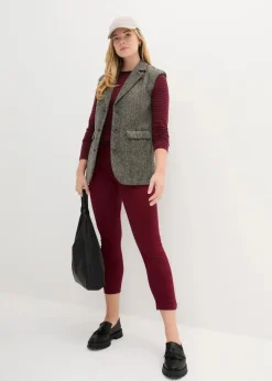 bonprix Bekleidung·Kleider^Slim Fit 7/8-Hose, High Waist ahornrot