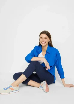 bonprix Bekleidung·Kleider^Slim Fit 7/8-Hose, High Waist dunkelblau