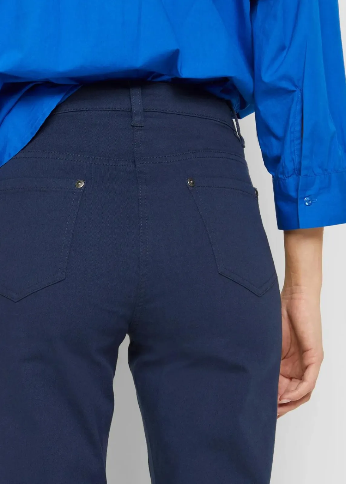 bonprix Bekleidung·Kleider^Slim Fit 7/8-Hose, High Waist dunkelblau