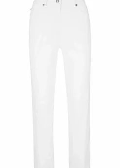 bonprix Bekleidung·Kleider^Slim Fit 7/8-Hose, High Waist weiß
