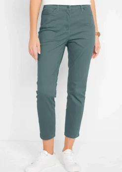 bonprix Bekleidung·Kleider^Slim Fit 7/8-Hose, High Waist eukalyptusgrün