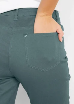 bonprix Bekleidung·Kleider^Slim Fit 7/8-Hose, High Waist eukalyptusgrün