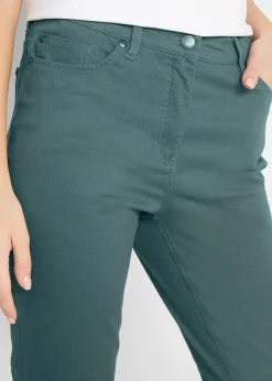 bonprix Bekleidung·Kleider^Slim Fit 7/8-Hose, High Waist eukalyptusgrün