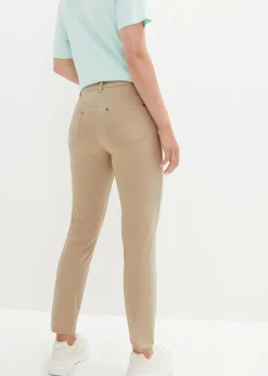 bonprix Bekleidung·Kleider^Slim Fit 7/8-Hose, High Waist sand