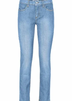 bonprix Jeans|Bekleidung·Shirts & Tops^Slim Fit Jeans Mid Waist, cropped hellblau used