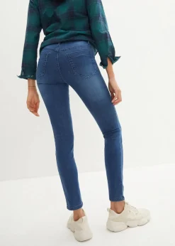 bonprix Bekleidung·Shirts & Tops|Jeans^Slim Jeans High Waist, Shaping blau used