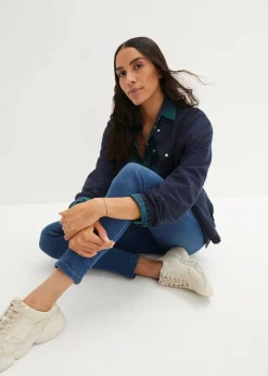 bonprix Bekleidung·Shirts & Tops|Jeans^Slim Jeans High Waist, Shaping blau used
