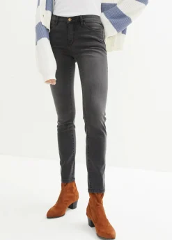 bonprix Jeans|Bekleidung·Shirts & Tops^Slim Jeans High Waist, Shaping schwarz used