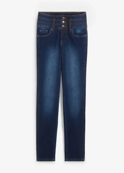 bonprix Bekleidung·Shirts & Tops|Jeans^Slim Jeans High Waist, Shaping dunkelblau used