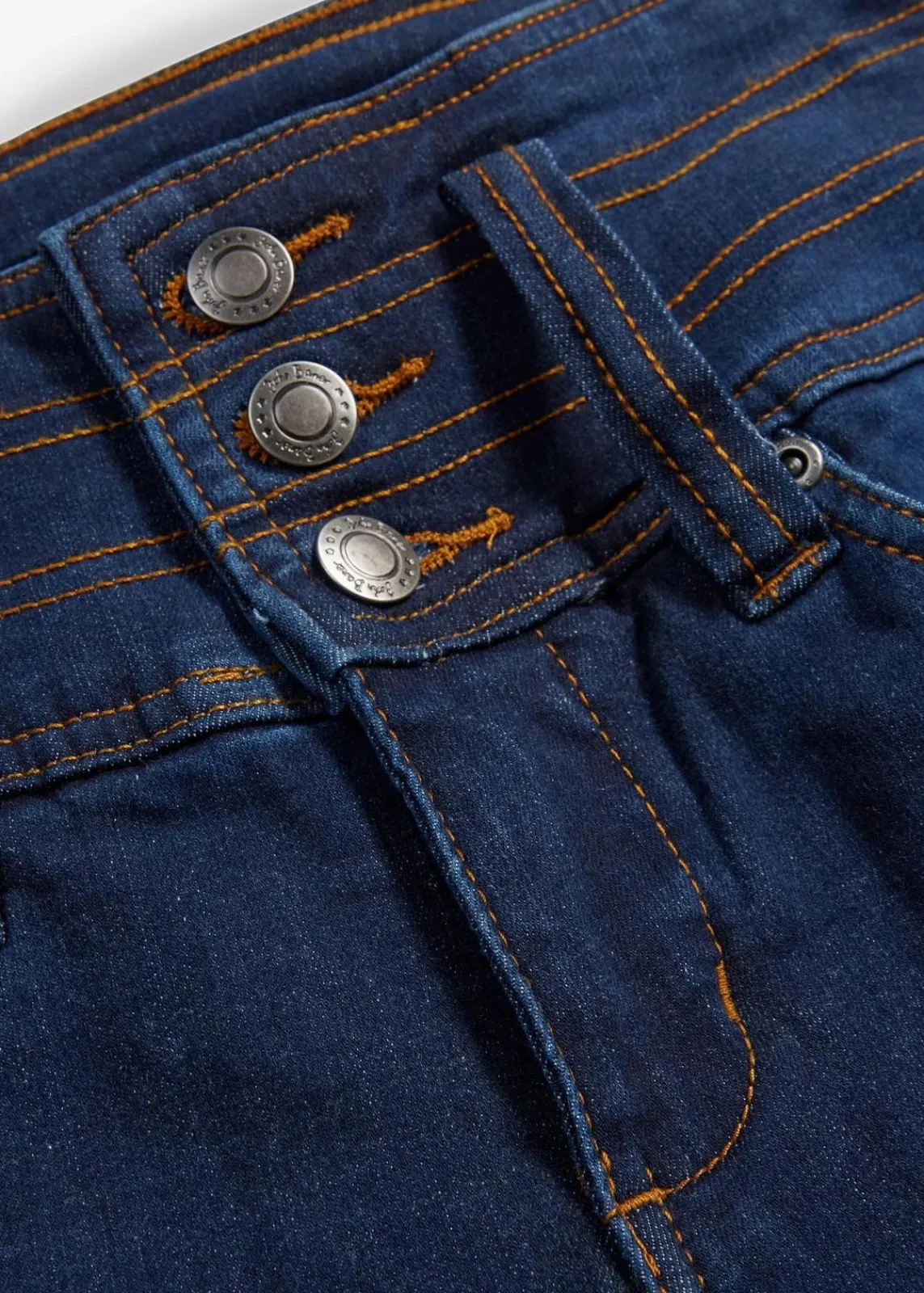 bonprix Bekleidung·Shirts & Tops|Jeans^Slim Jeans High Waist, Shaping dunkelblau used