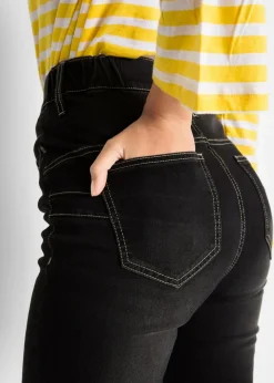 bonprix Jeans|Bekleidung·Shirts & Tops^Slim-Fit-Jeans High Waist, Super Stretch black stone used