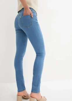 bonprix Jeans|Kurzgrößen^Slim-Fit-Jeans Mid Waist, Super Stretch blue stone